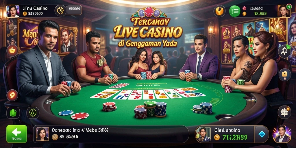 Tampilan gameplay Live Casino yang menarik dan interaktif.