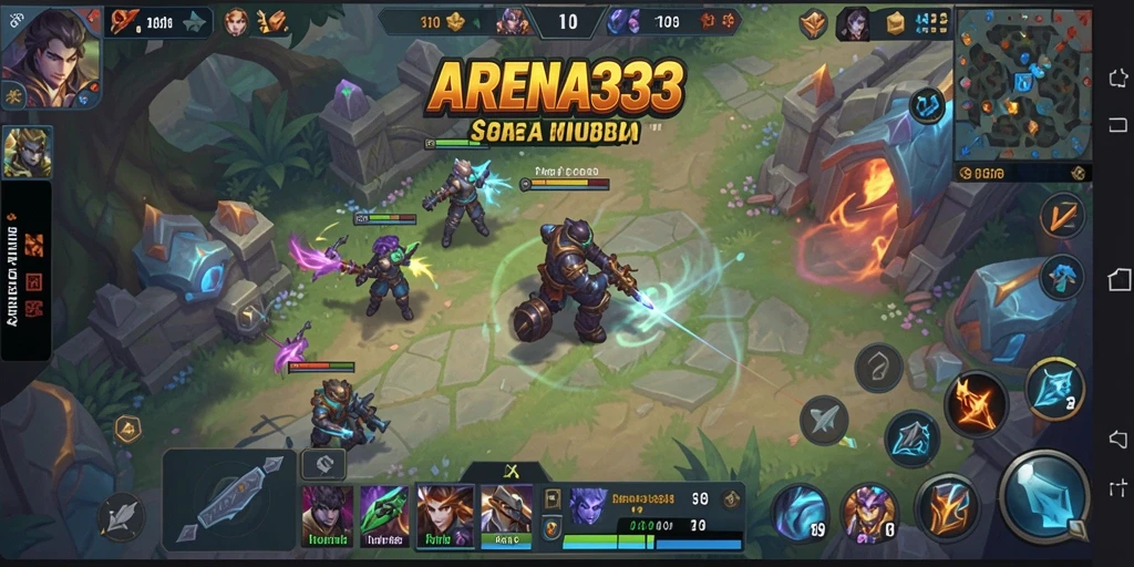 Screenshot gameplay seru ARENA333 yang menampilkan aksi pertempuran.