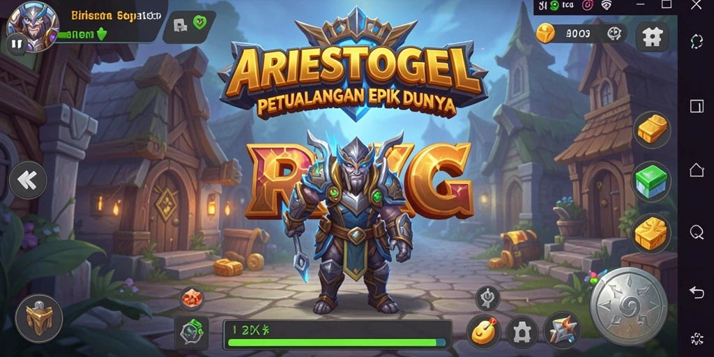 Tampilan gameplay ARIESTOGEL yang menampilkan aksi RPG yang seru.