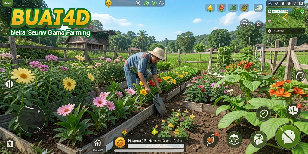 Gameplay BUAH4D yang menarik dengan kebun buah yang indah.