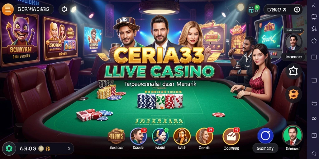 Tampilan gameplay Live Casino yang menarik dan interaktif di CERIA33.