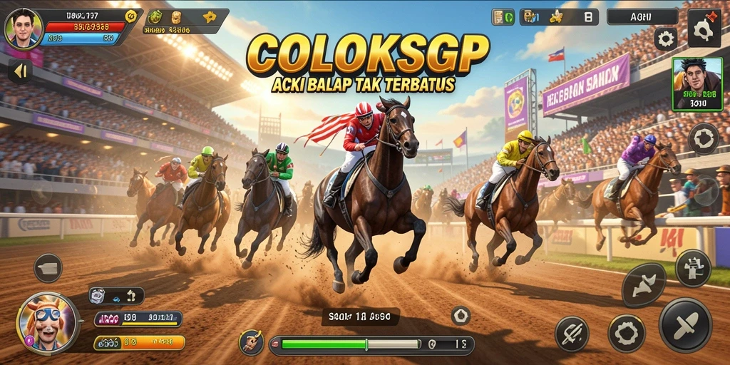 Gameplay seru dan menantang dari COLOKSGP saat balapan.