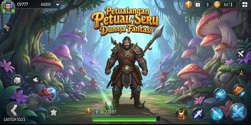 Tampilan gameplay CV777 yang menampilkan aksi petualangan mendebarkan.