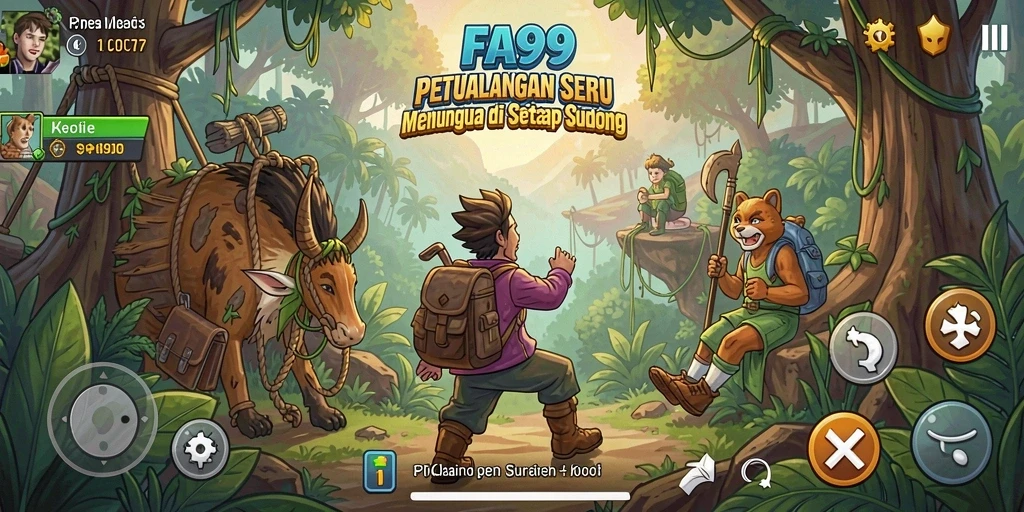 Gameplay FA99 menampilkan petualangan penuh aksi dan eksplorasi yang mendalam.