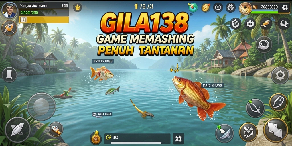 Screenshot gameplay GILA138 menunjukkan aksi memancing mendebarkan dengan grafis menakjubkan.
