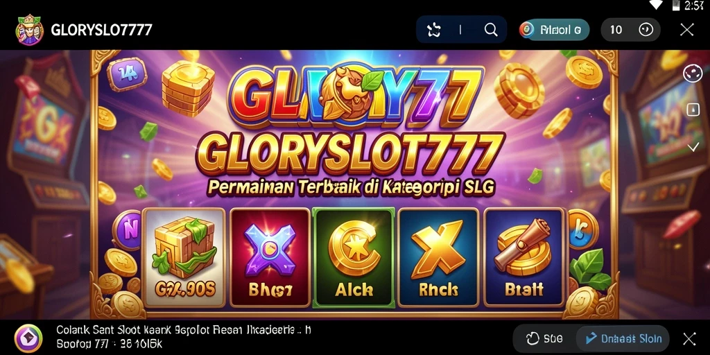 Tampilan permainan slot GLORYSLOT777 yang menarik dan interaktif.