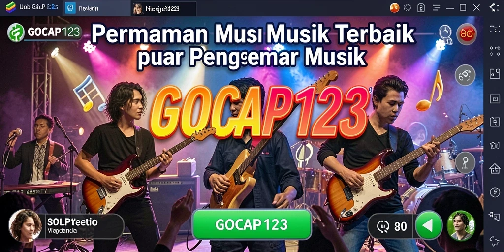 Screenshot GOCAP123 menampilkan pengalaman bermain musik yang menarik.
