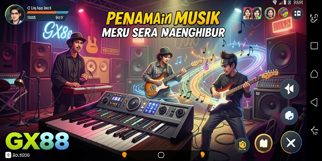 Tampilan gameplay GX88 yang penuh warna dan menarik.