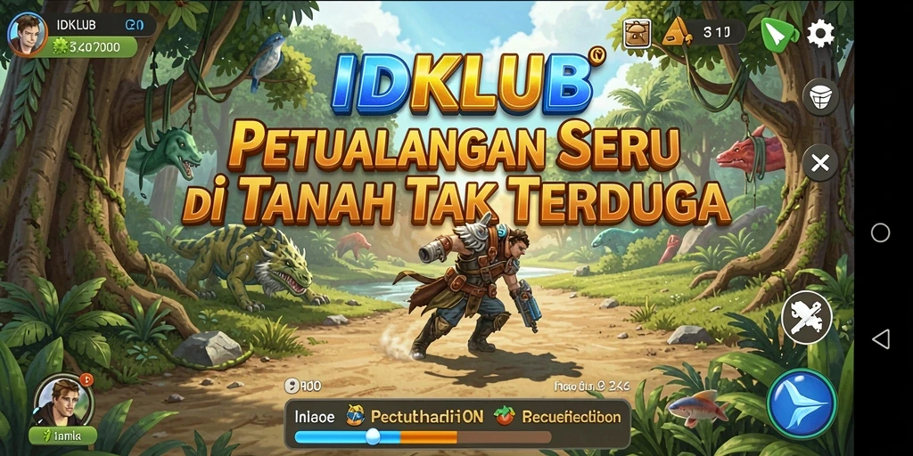Screenshot gameplay IDKLUB menampilkan aksi petualangan yang mendebarkan.