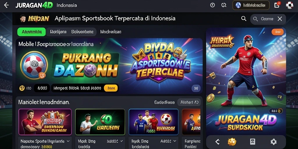 Tampilan antarmuka JURAGAN4D dengan fitur taruhan olahraga yang menarik.