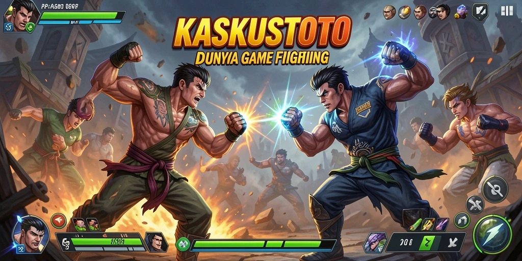Screenshot KASKUSTOTO menampilkan aksi bertarung yang menegangkan.