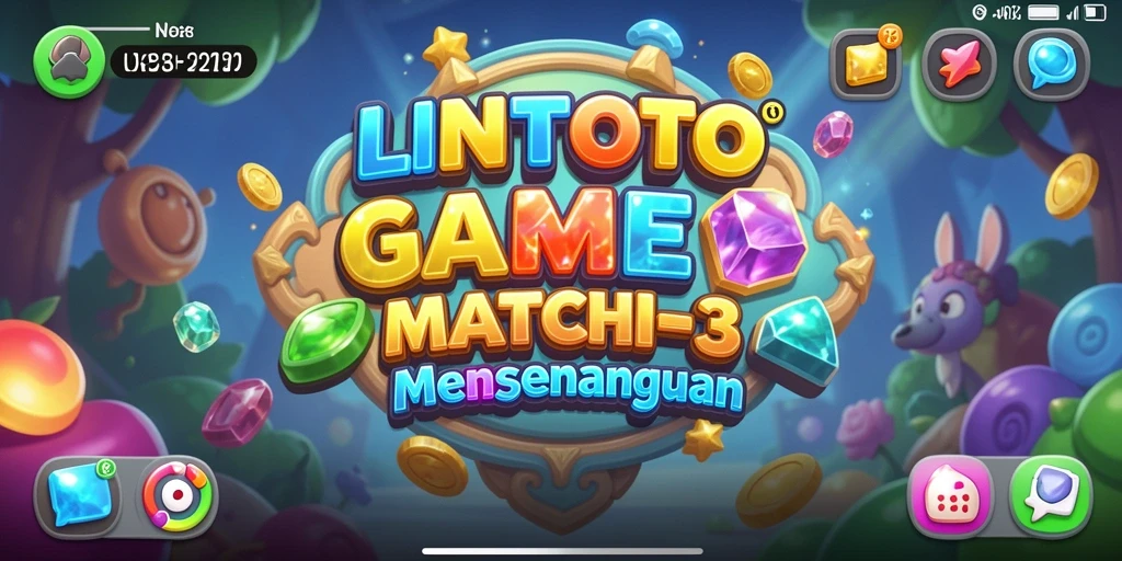 Screenshot gameplay <strong>LINITOTO</strong> menampilkan keseruan Match-3 yang penuh warna.