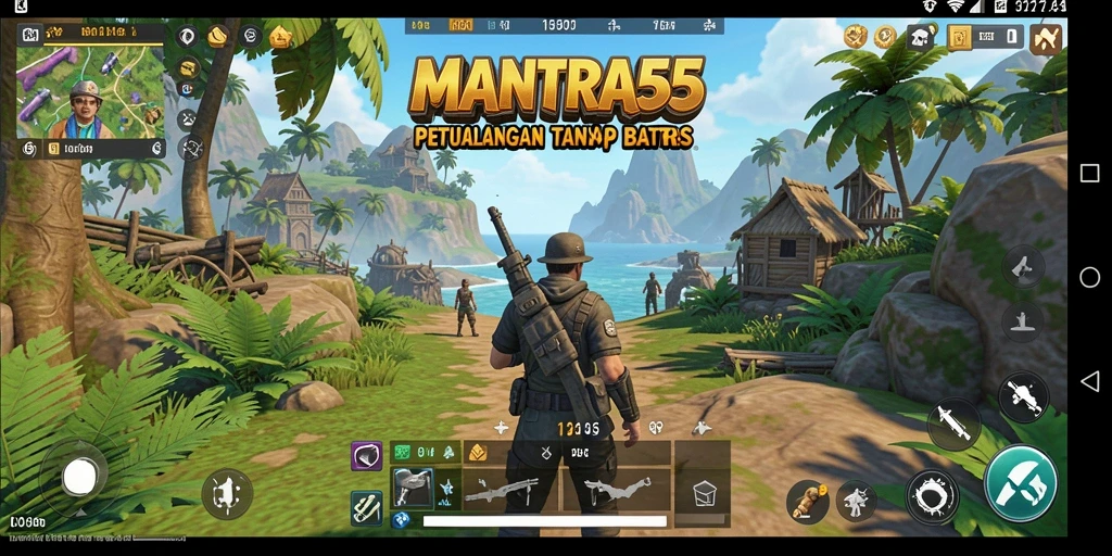 Gameplay MANTRA55 yang menakjubkan dalam dunia terbuka yang luas.
