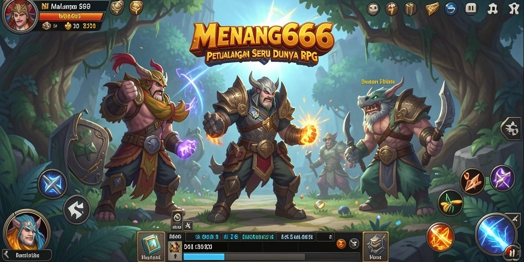 Screenshot MENANG666 menampilkan pertarungan epik dalam dunia RPG.