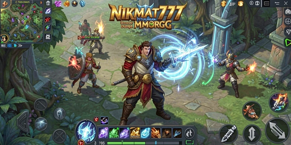 Screenshot gameplay NIKMAT777 menampilkan aksi petualangan MMORPG yang seru.