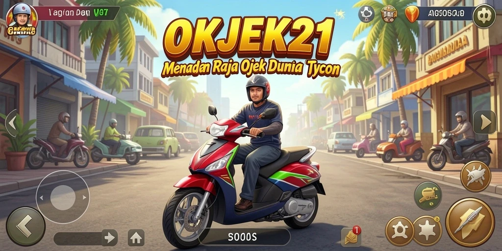 Screenshot gameplay OKJEK21 menampilkan pengalaman manajemen ojek yang seru.