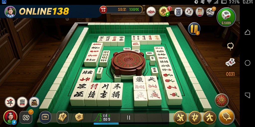 Tampilan menarik dari gameplay Mahjong di ONLINE138.