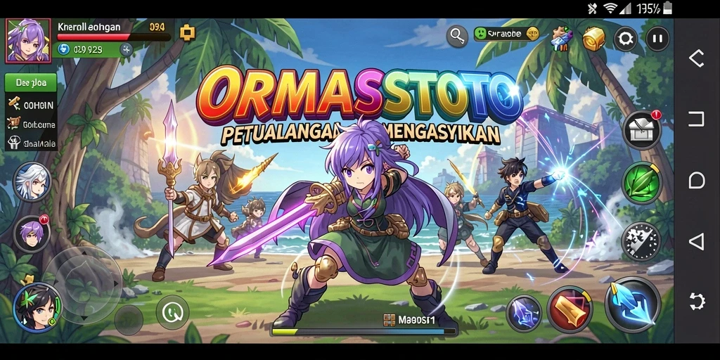 Tampilan gameplay seru dari ORMASSTOTO yang penuh aksi Anime.