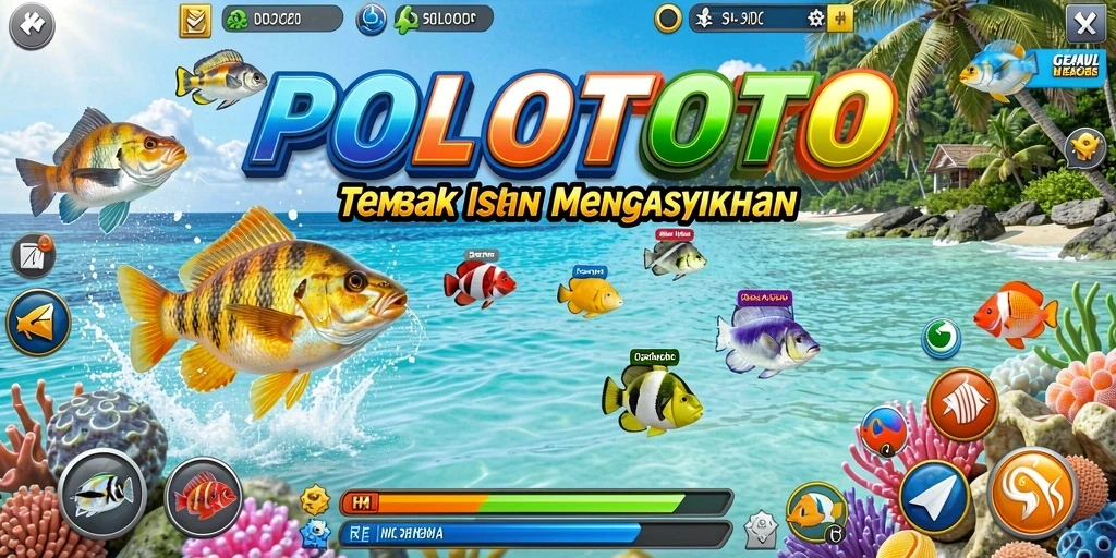 Tampilan permainan Tembak Ikan yang menarik di POLOTOTO.