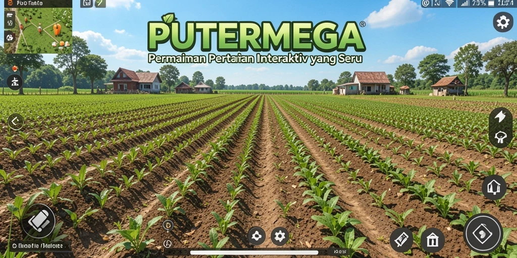 Gameplay seru PUTERMEGA yang menampilkan kebun yang indah dan aktivitas bertani.