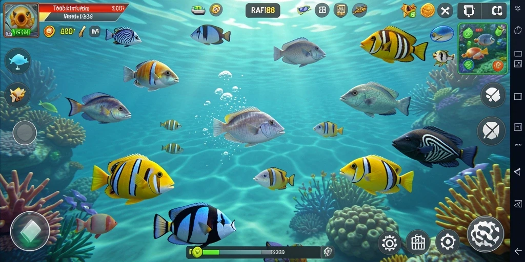 Tampilan screenshot RAFI88 menunjukkan aksi tembak ikan yang mendebarkan.
