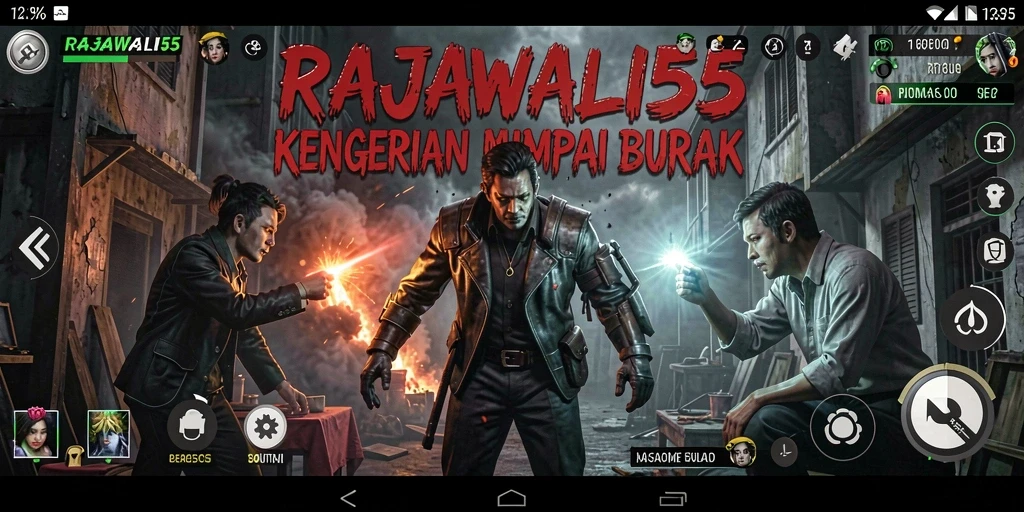 Gameplay menegangkan di RAJAWALI55 dengan suasana penuh kengerian.