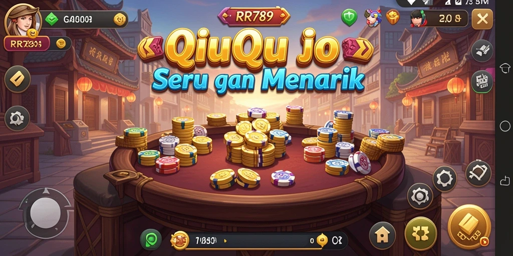 Tampilan gameplay seru dari RR789 dengan kartu QiuQiu.