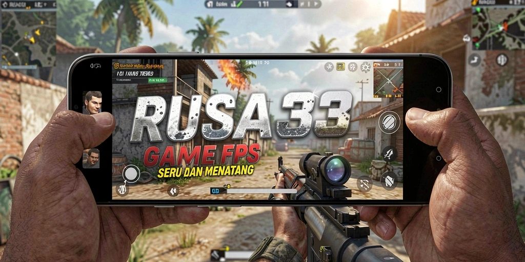 Gameplay menegangkan dalam RUSA33 dengan berbagai senjata dan peta.