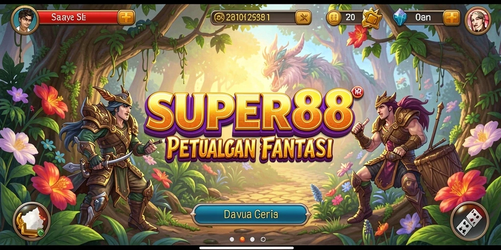 Gambaran gameplay <strong>SUPER88</strong> yang penuh aksi dalam petualangan.