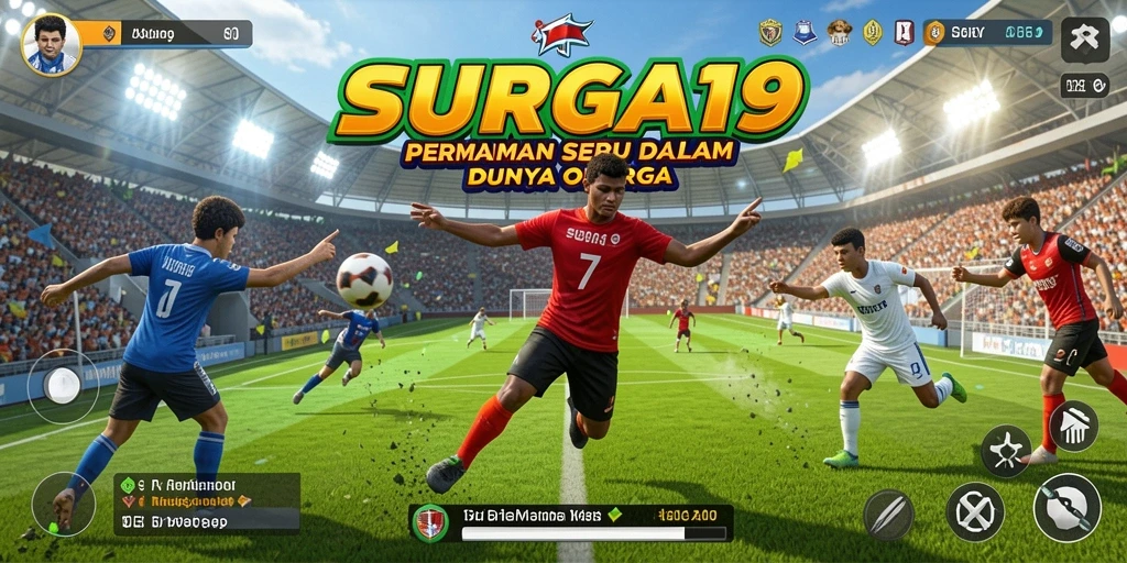 Screenshot dari gameplay seru SURGA19 dengan aksi olahraga yang mendebarkan.