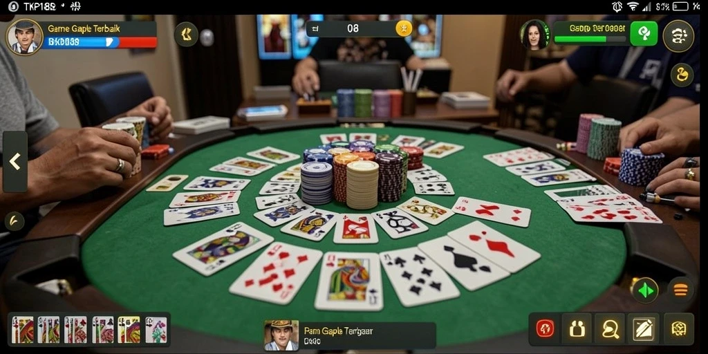 Tampilan gameplay Gaple yang seru dan interaktif.