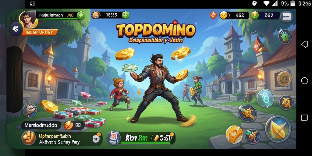 Tampilan antarmuka user-friendly TOPDOMINO yang memudahkan pengguna.
